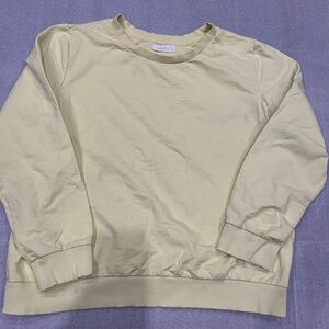 [XL]Reserved Yellow Green Crewneck Sweatshirt Organic Cotton